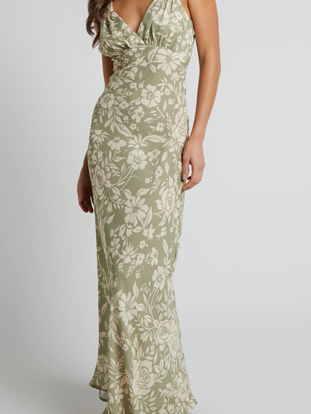 Showpo Sage Floral Maxi Dress